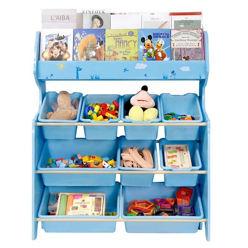 ORGANIZADOR DE JUGUETES CELESTE 9 CAJAS CON REVISTERO ONSHINE - 3