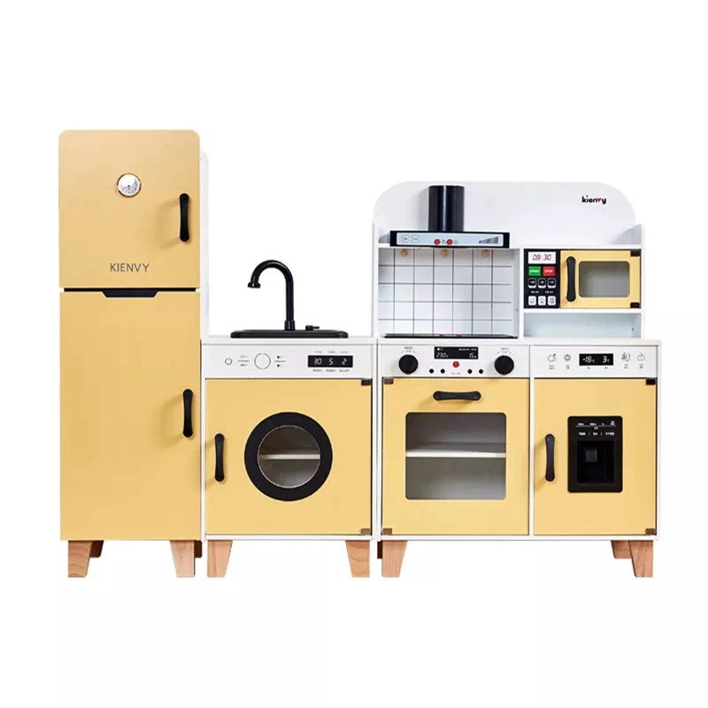 COCINA DIDÁCTICA DE MADERA MINI MASTER XL AMARILLO - 1
