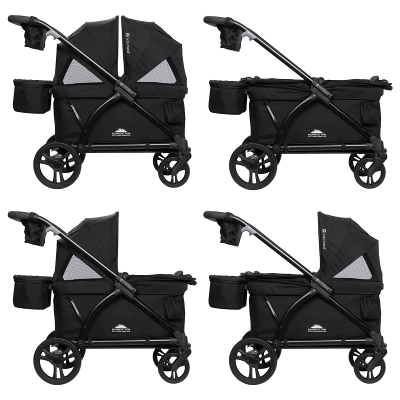 CARRO PASEO WAGON Y COCHE DOBLE MUV EXPEDITION 2 EN 1 ULTRA BLACK | Negro - 2