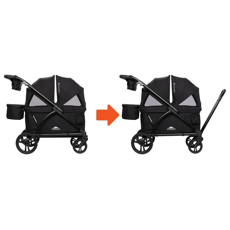 CARRO PASEO WAGON Y COCHE DOBLE MUV EXPEDITION 2 EN 1 ULTRA BLACK | Negro - 6