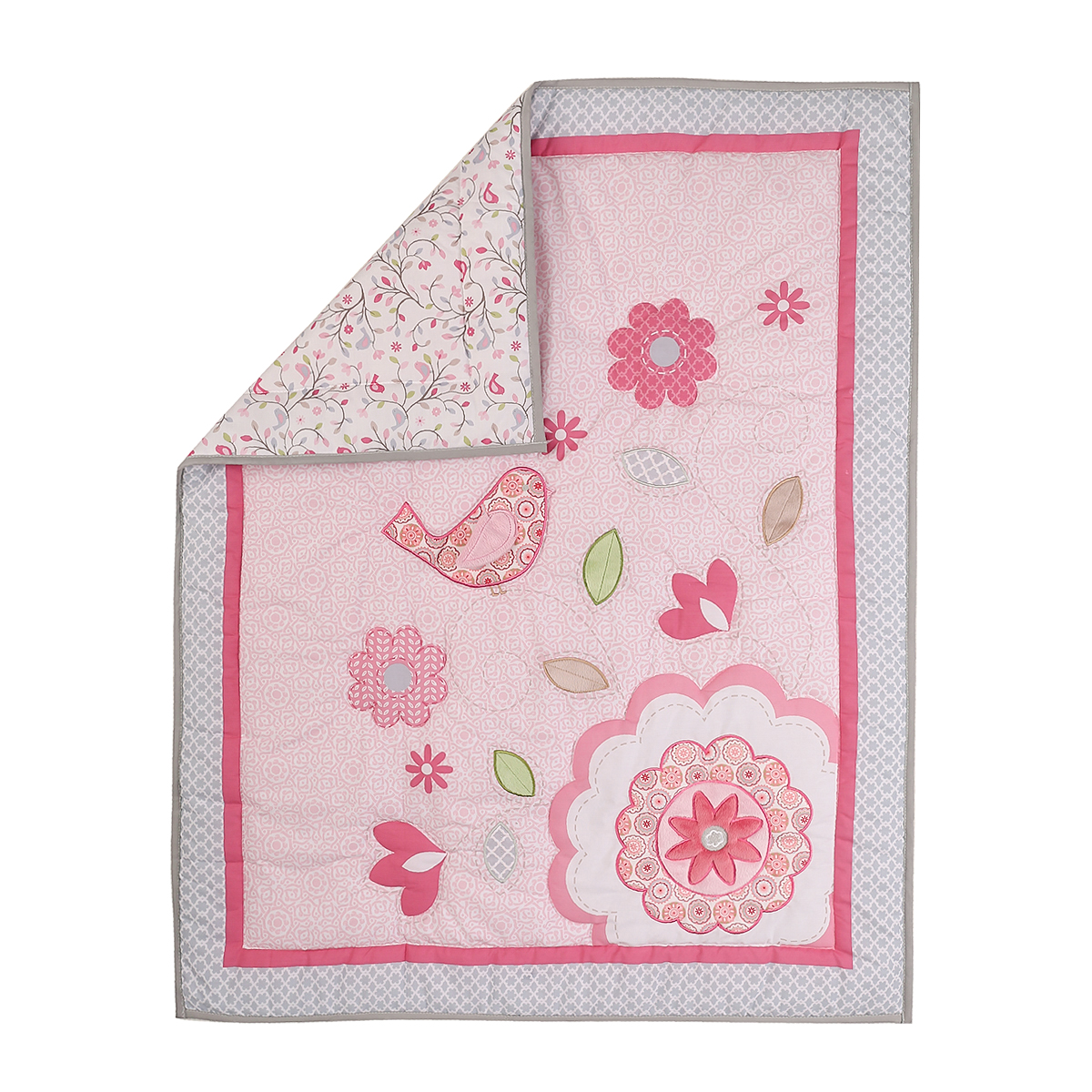 SET ROPA DE CUNA 4 PIEZAS FLOWERS. - 2