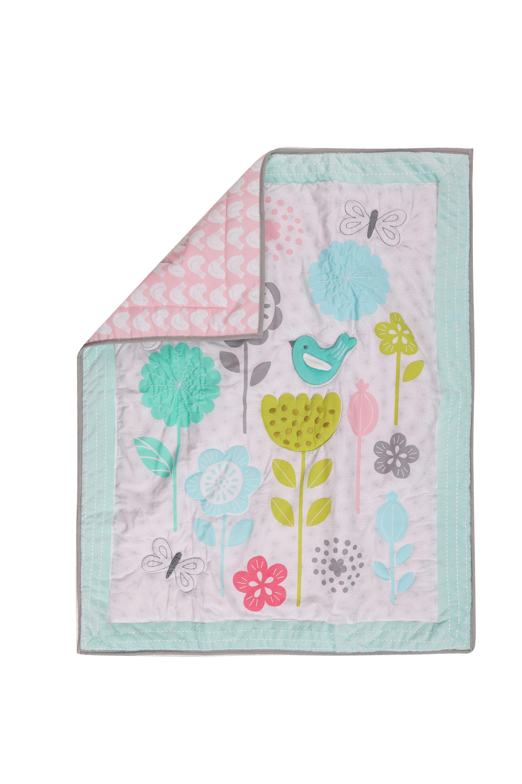 SET ROPA DE CUNA 100% ALGODON SWEET BIRDS 5 PIEZAS - 2