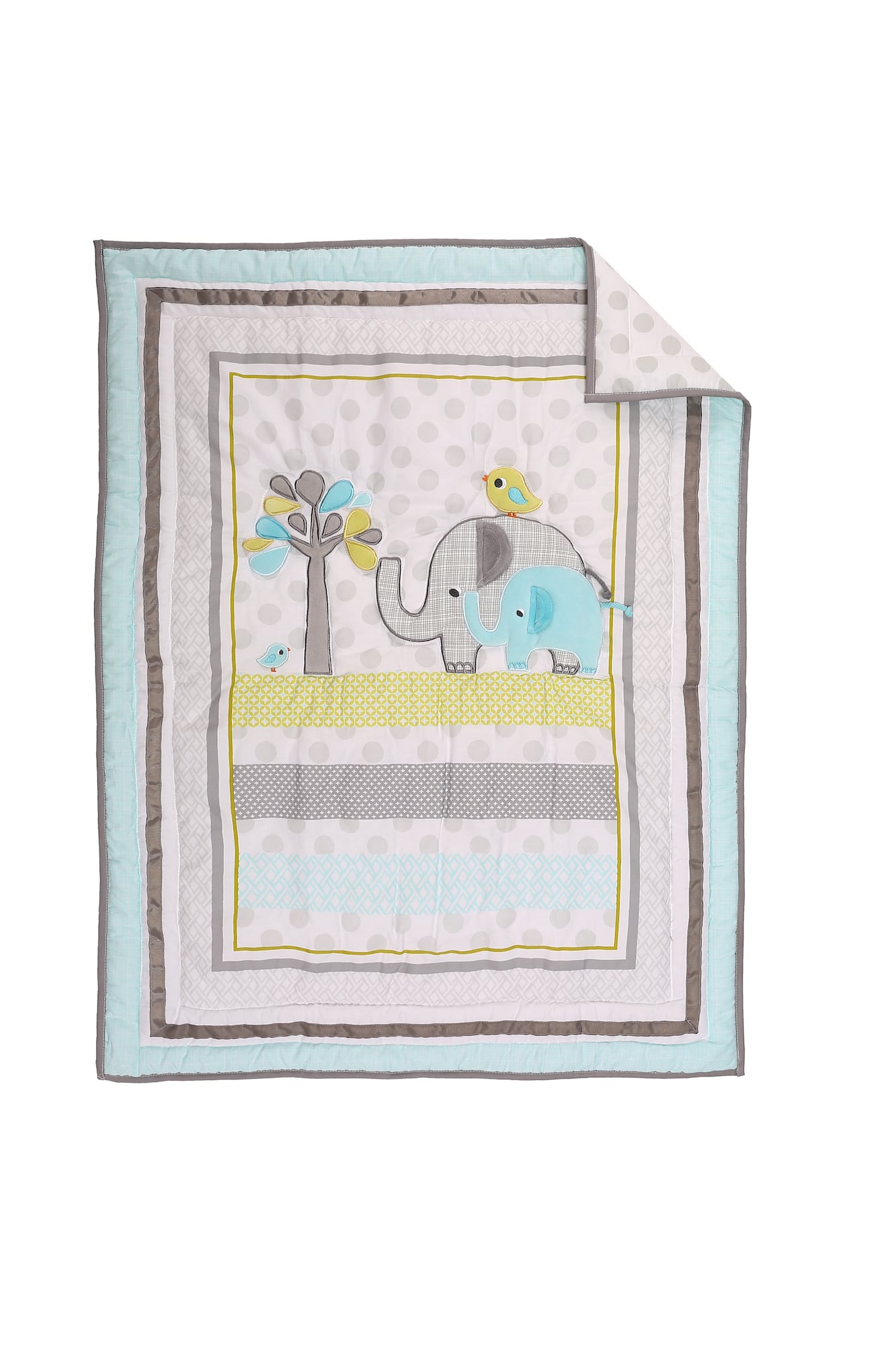 SET ROPA DE CUNA 100% ALGODON MAMÁ ELEFANTE. - 2