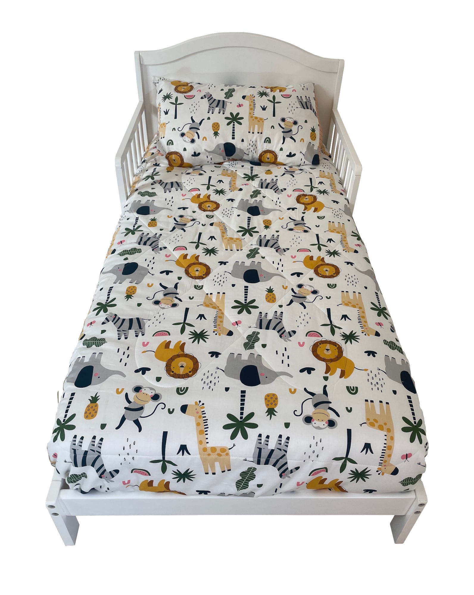 SET ROPA CAMA TRANSICIÓN PELLITOS ANIMALS MULTICOLOR 4 PIEZAS - 1