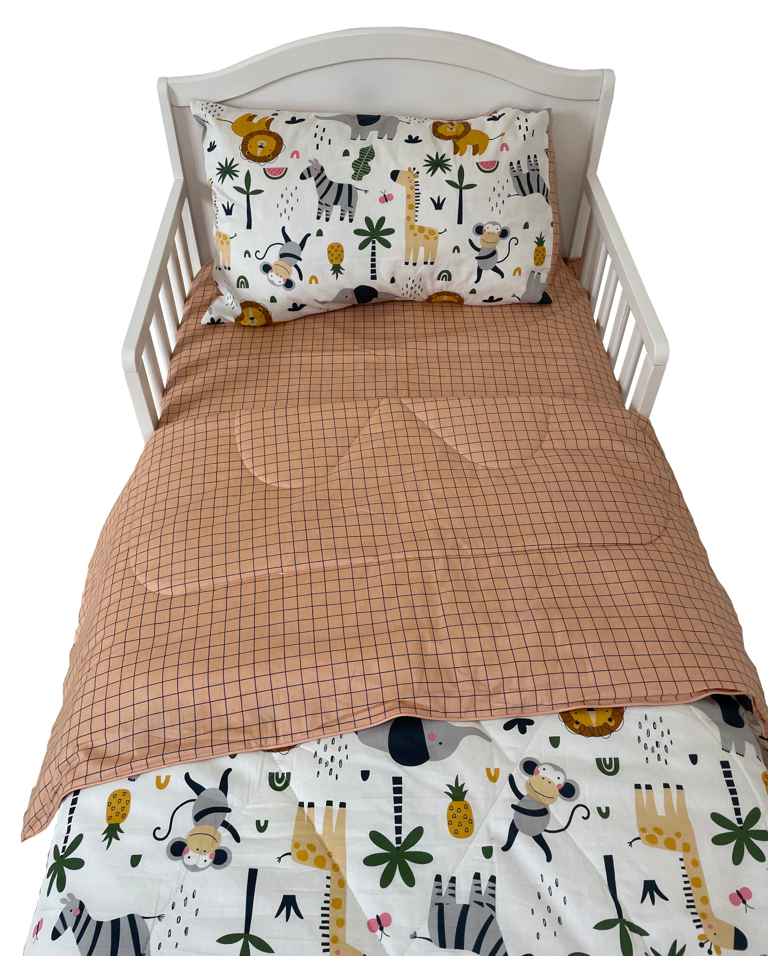 SET ROPA CAMA TRANSICIÓN PELLITOS ANIMALS MULTICOLOR 4 PIEZAS - 3