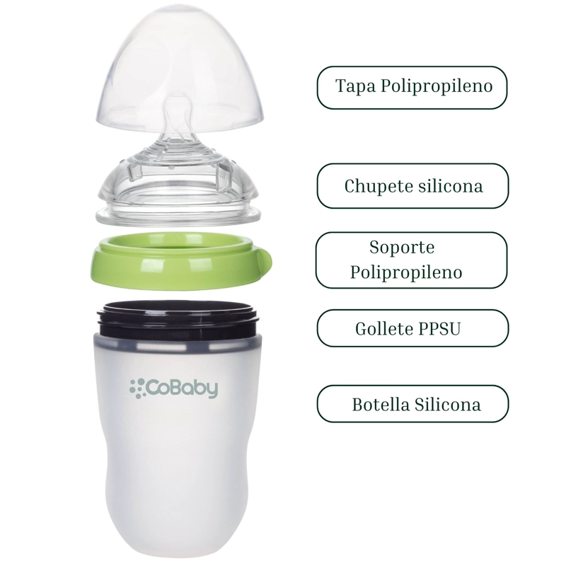 MAMADERA COBABY SL250R SILICONA FLEXIBLE 250 ML ROSADO - 4