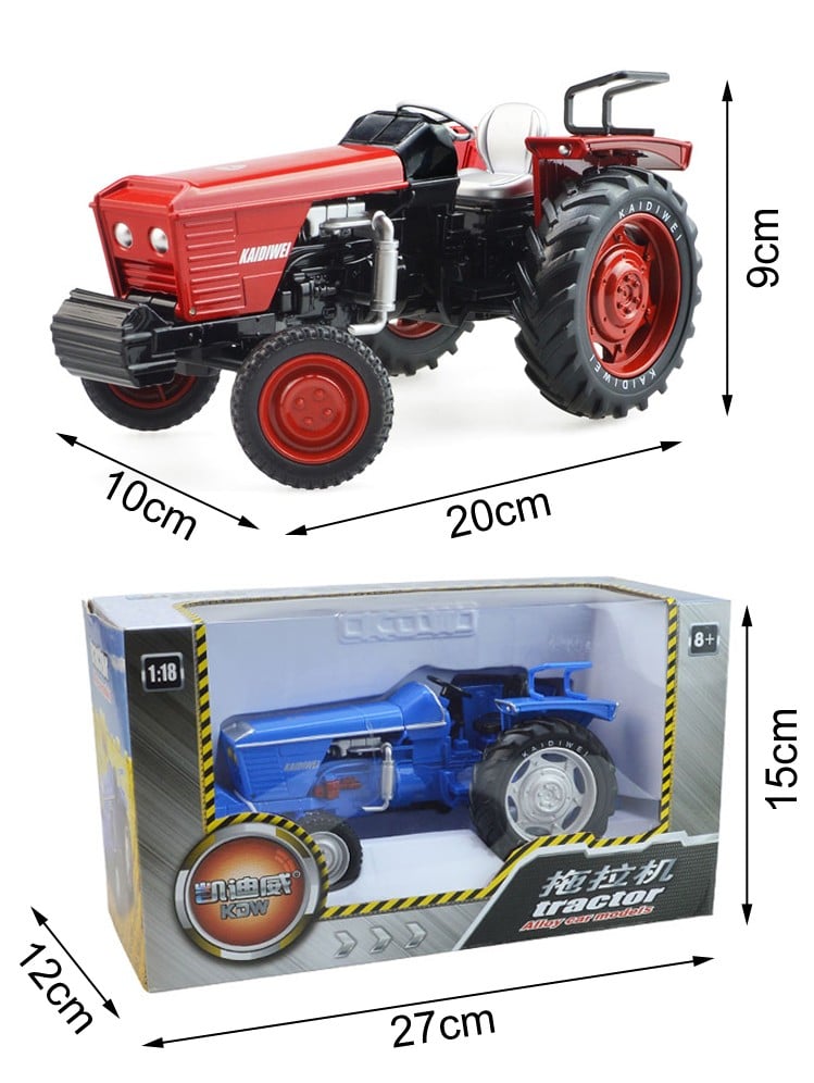 TRACTOR ESCALA KAIDIWEI ROJO 1:18 COLECCIÓN - 5