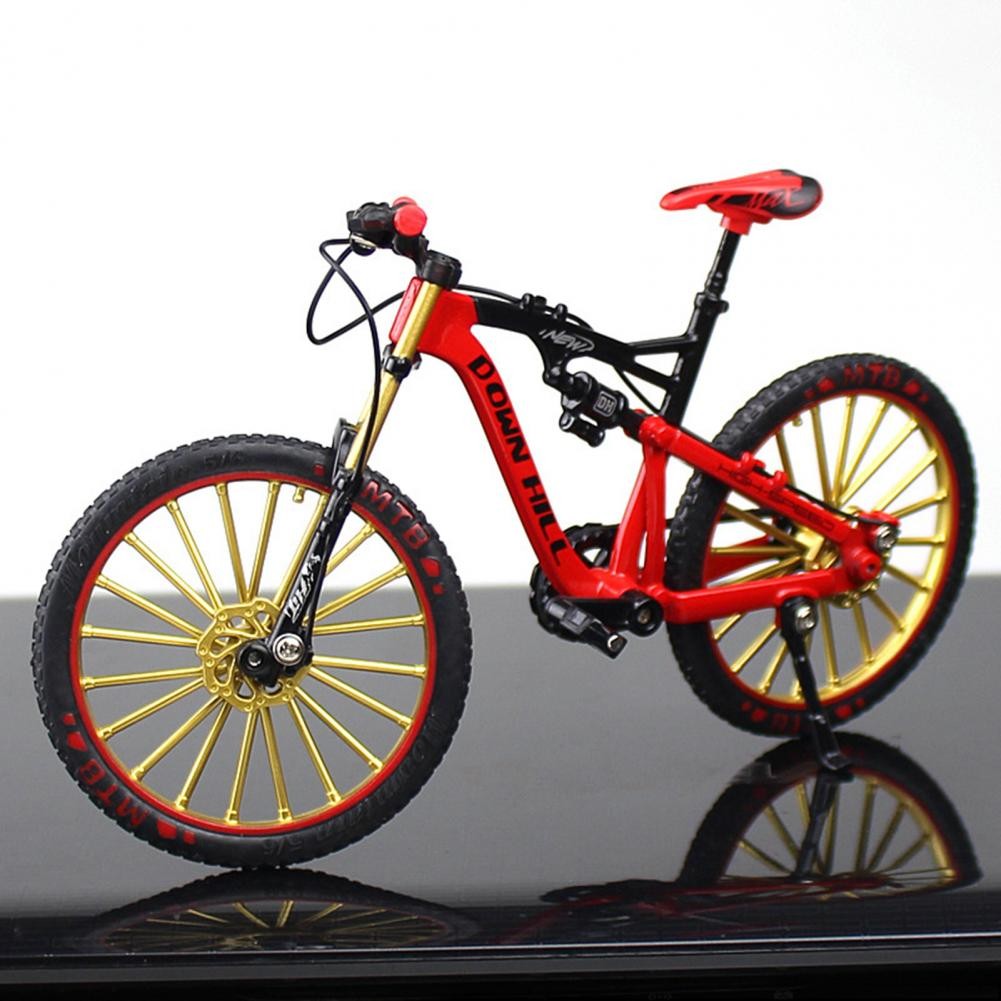 BICICLETA MTB ESCALA 1:10 ROJA, COLECCIONABLE - 4