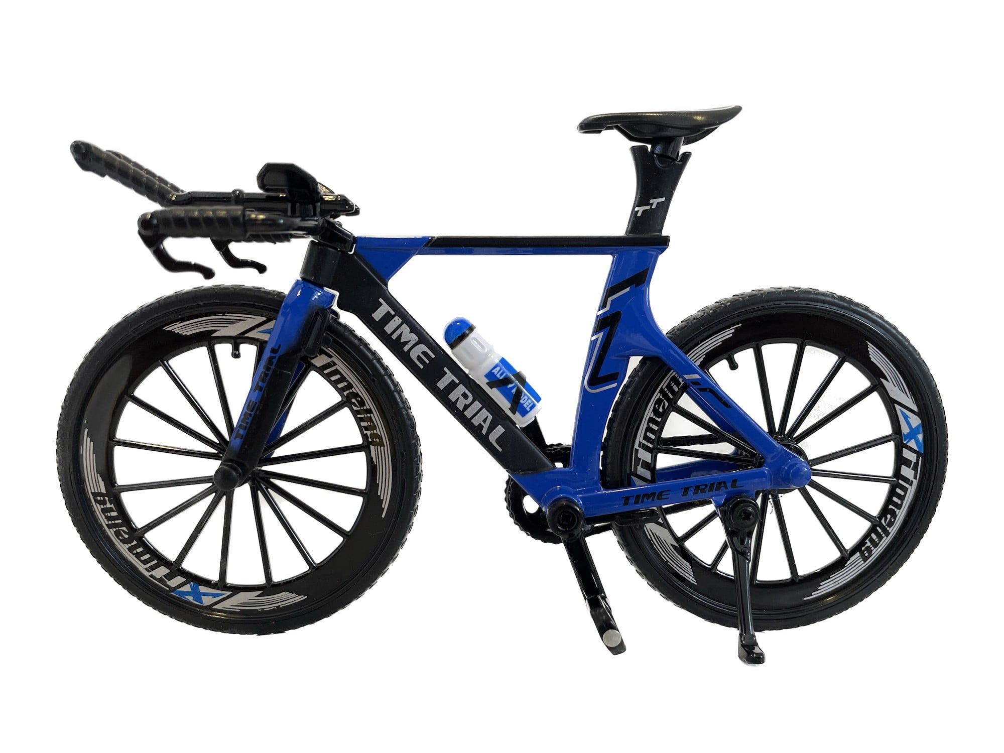 BICICLETA RUTA ESCALA 1:10 AZUL, COLECCIONABLE - 1