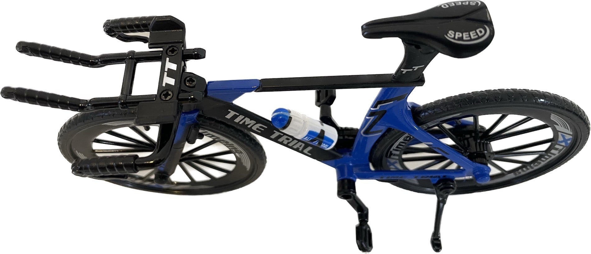 BICICLETA RUTA ESCALA 1:10 AZUL, COLECCIONABLE - 4