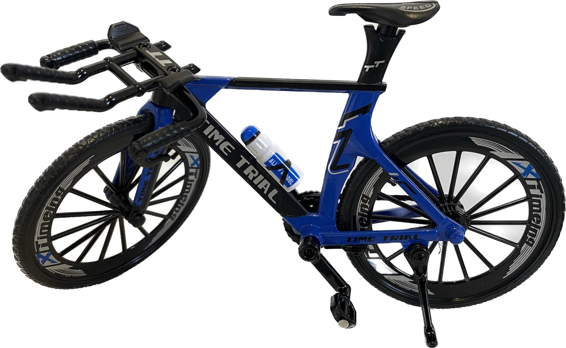 BICICLETA RUTA ESCALA 1:10 AZUL, COLECCIONABLE - 5