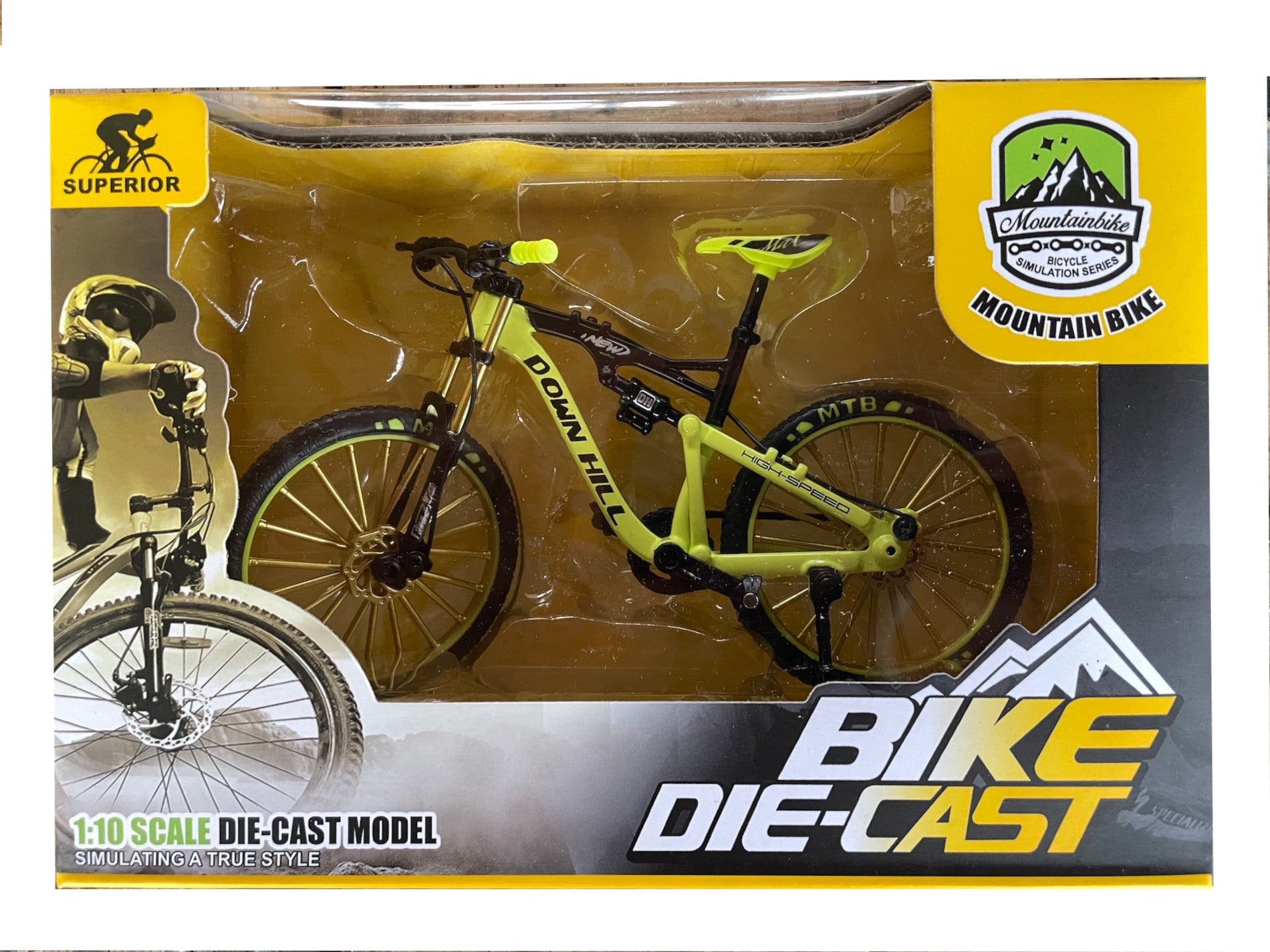 BICICLETA MTB ESCALA 1:10 YELLOW, COLECCIONABLE - 2