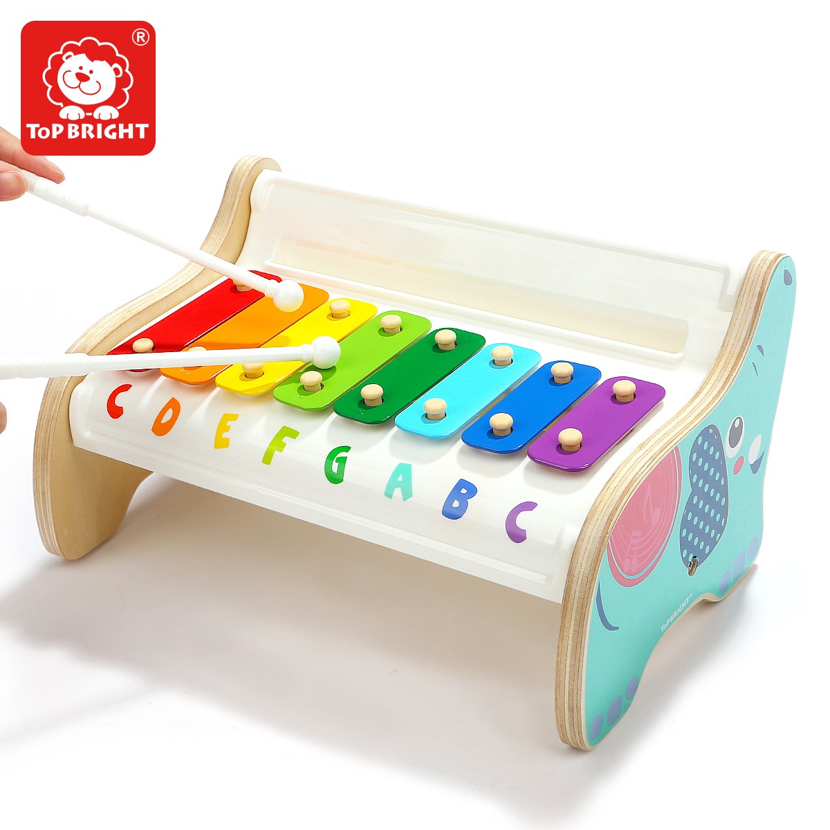 JUGUETE INTERACTIVO TOP BRIGHT 120407 ELEFANTE MUSICAL XILÓFONO MULTICOLOR - 4