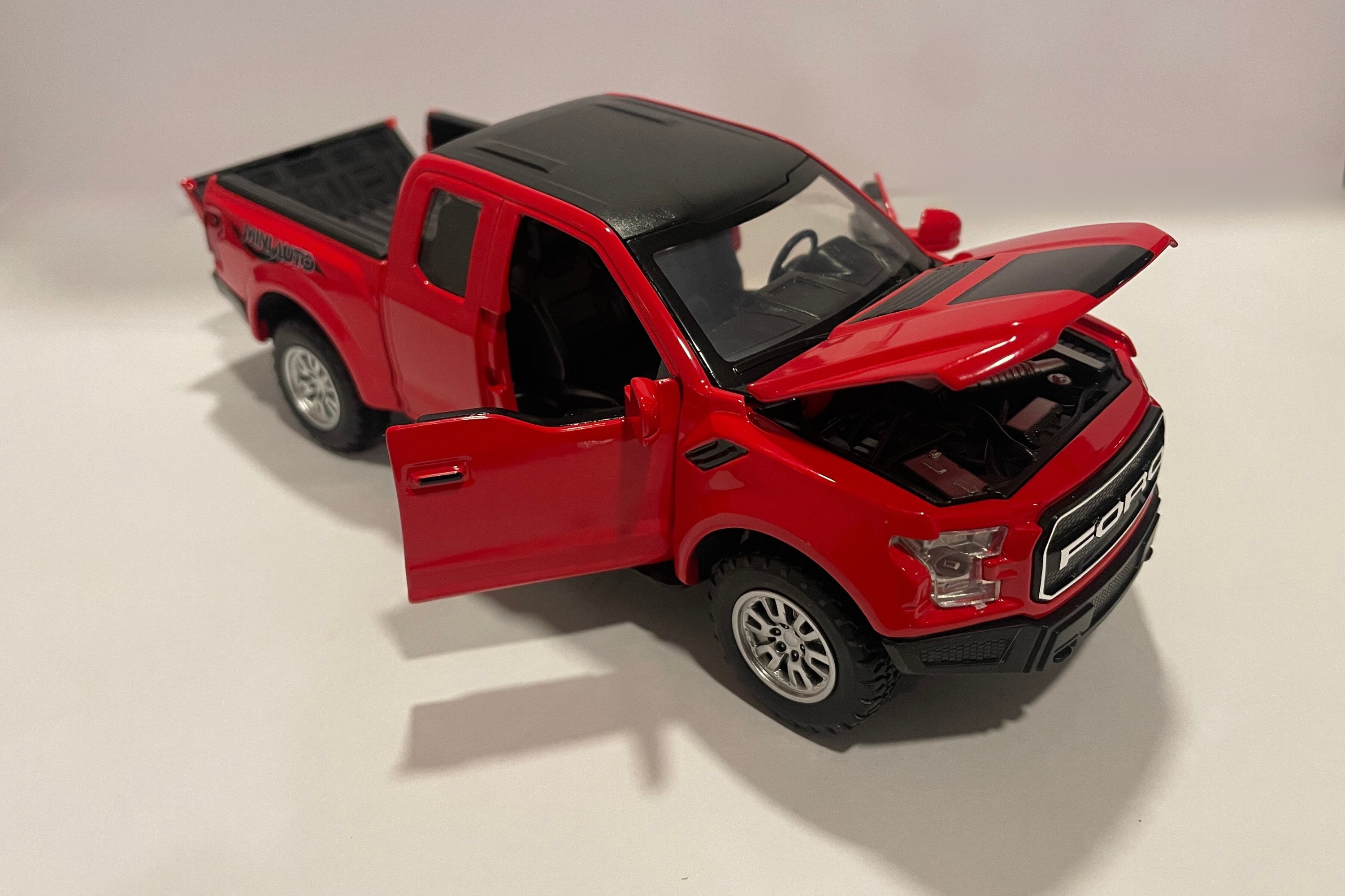 AUTO PELLITOS FORD RAPTOR F-150 ESCALA 1:32 ROJA MINI 32018-R - 3