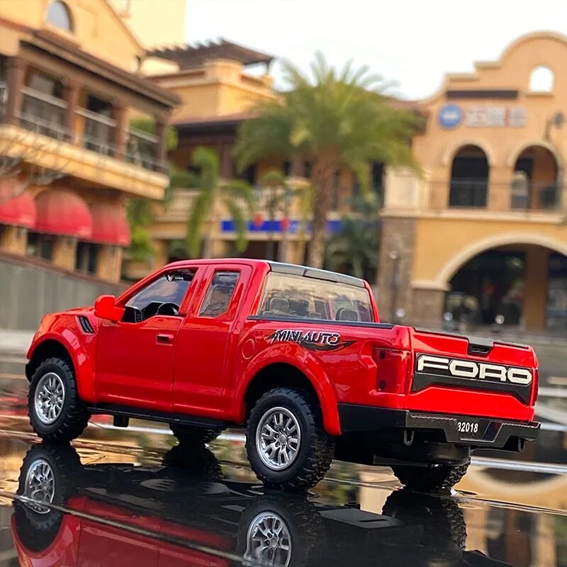 AUTO PELLITOS FORD RAPTOR F-150 ESCALA 1:32 ROJA MINI 32018-R - 6