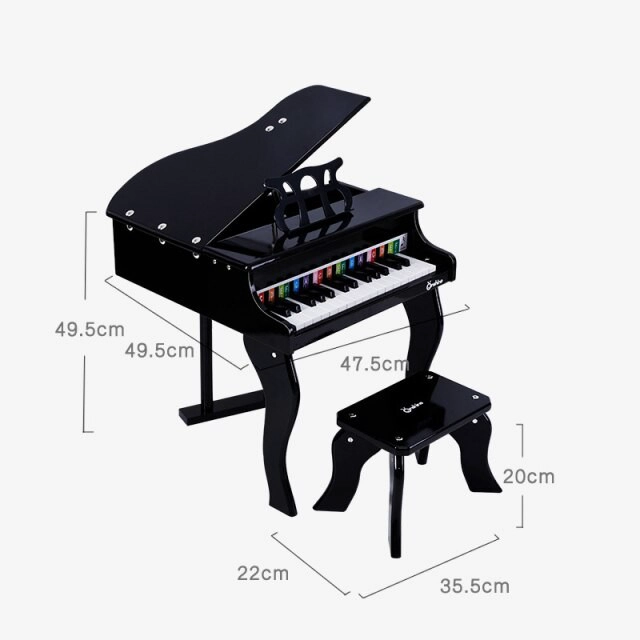 PIANO ONSHINE TNWX-0293N MINI COLA NIÑOS NEGRO - 3