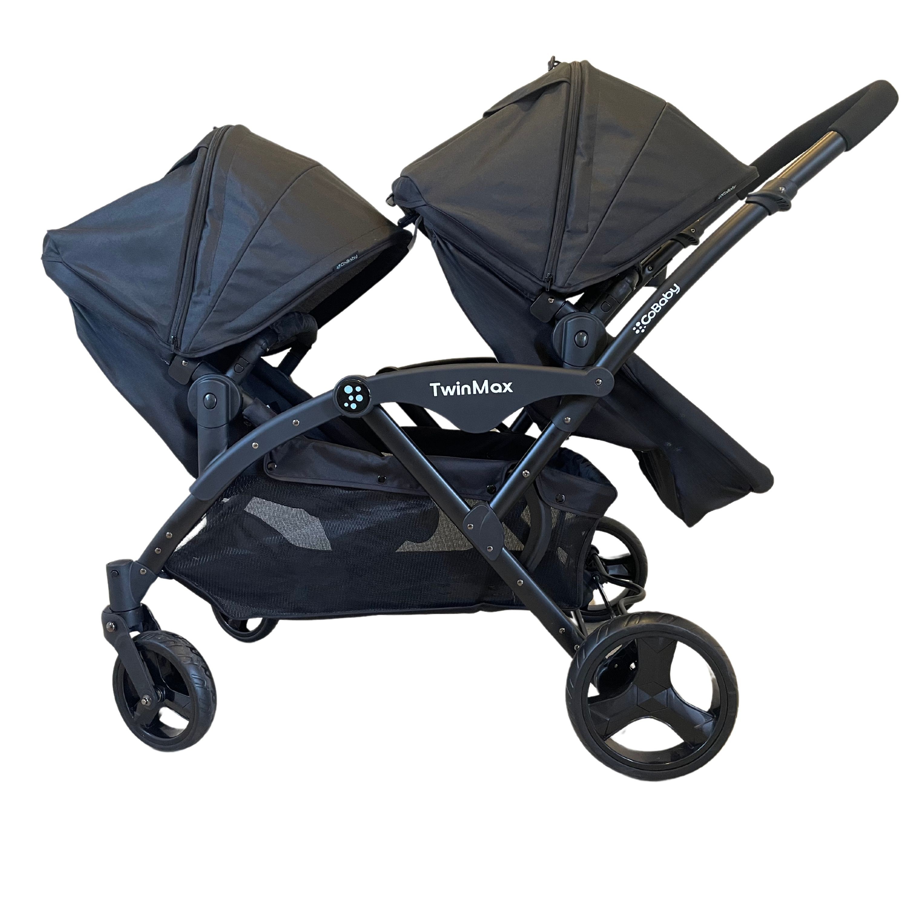 COCHE COBABY PLLT02-NGR DOBLE TWINMAX BLACK NEGRO - 1