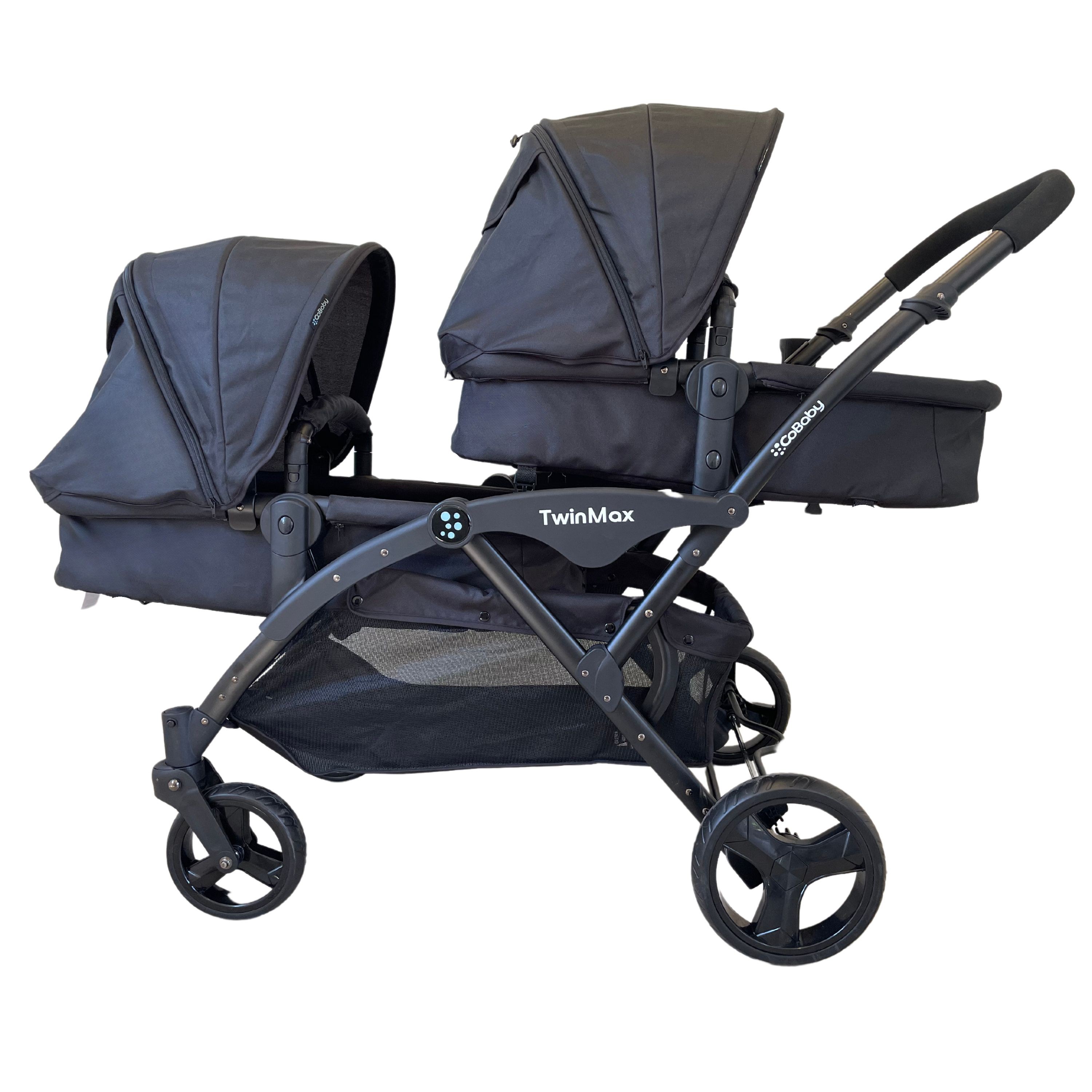 COCHE COBABY PLLT02-NGR DOBLE TWINMAX BLACK NEGRO - 2