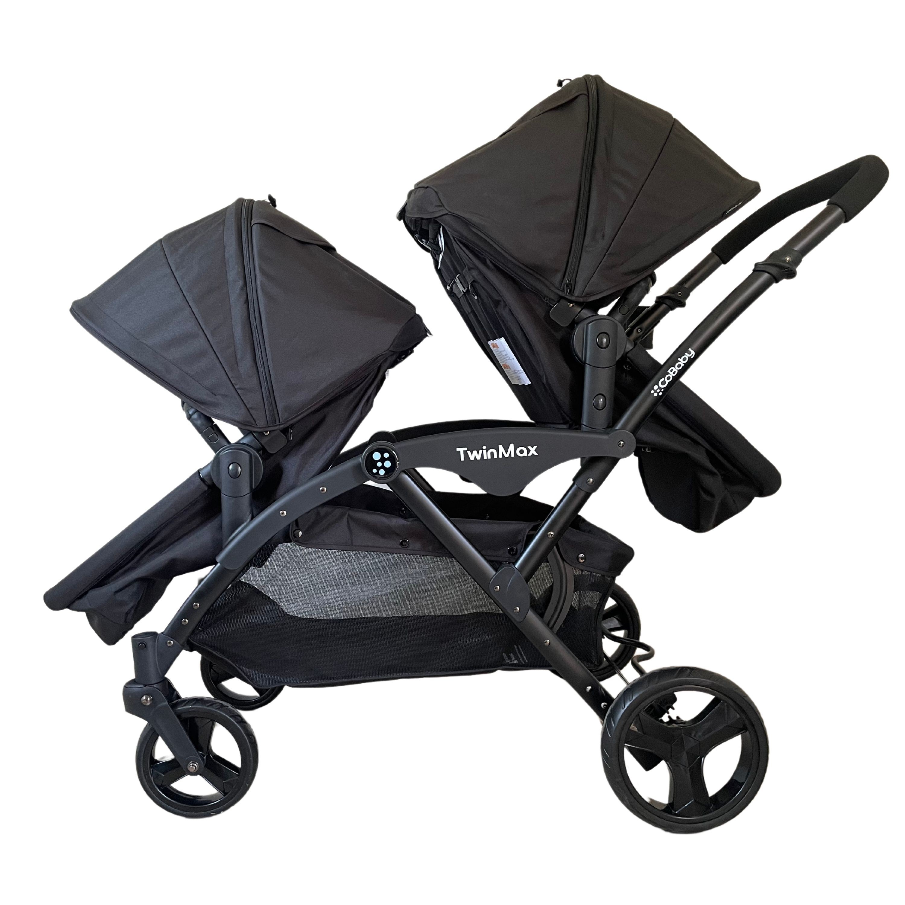 COCHE COBABY PLLT02-NGR DOBLE TWINMAX BLACK NEGRO - 4