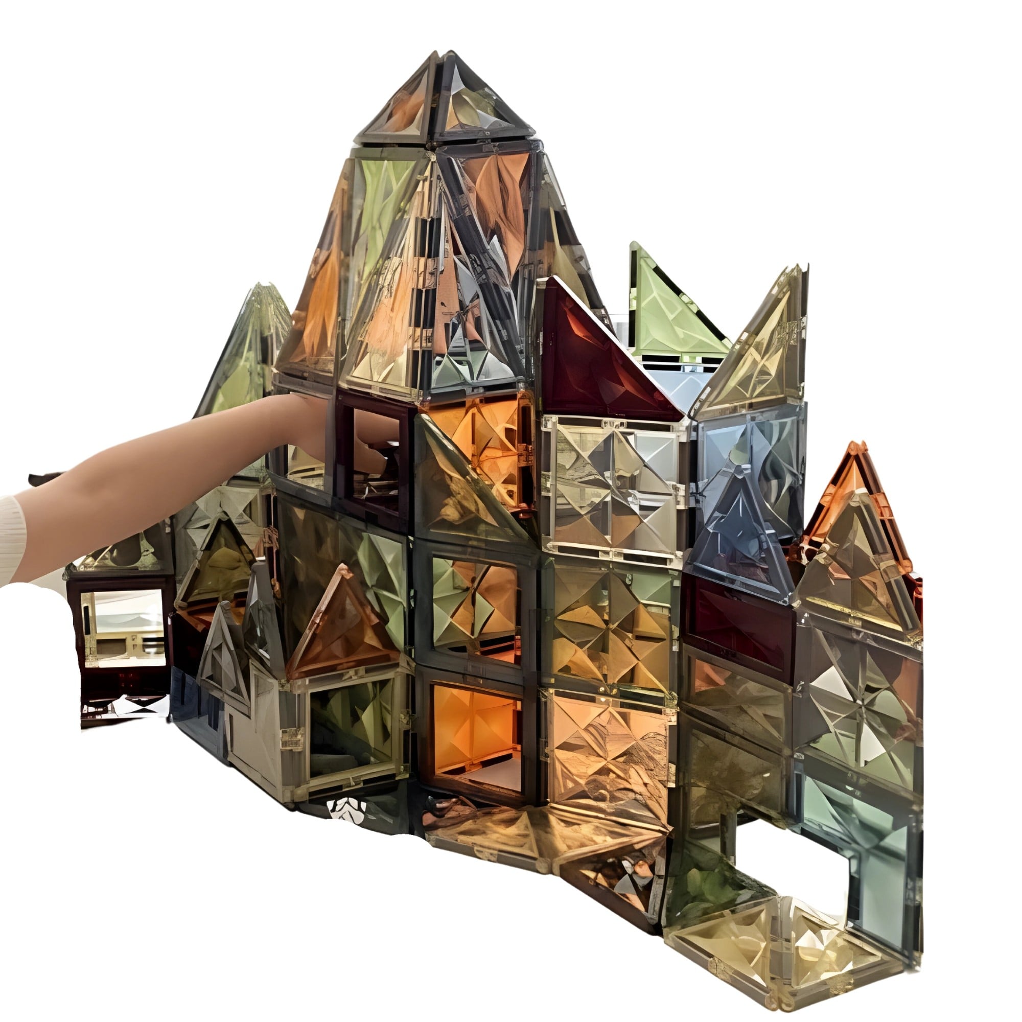 MAGNÉTICOS ONSHINE TNWX-3300 DIDÁCTICOS 3D CONSTRUCCIÓN 100 PIEZAS MULTICOLOR - 2
