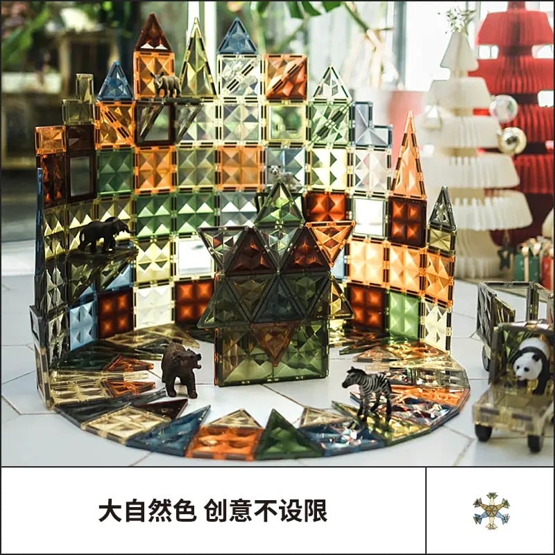 MAGNÉTICOS ONSHINE TNWX-3300 DIDÁCTICOS 3D CONSTRUCCIÓN 100 PIEZAS MULTICOLOR - 8