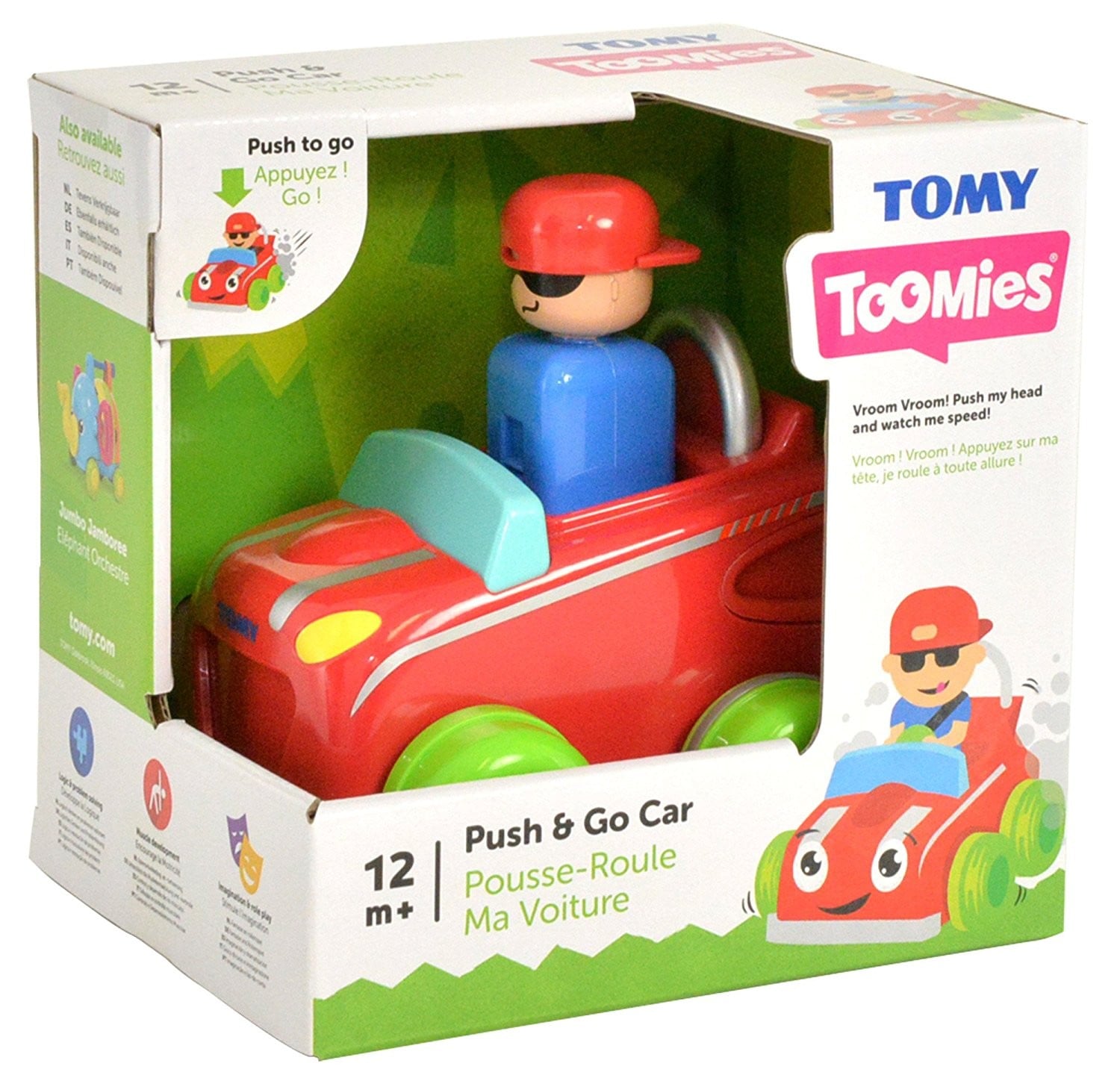 AUTO JUGUETE LAMAZE L27360 PUSH AND GO TOOMIES DESARROLLO MULTICOLOR - 2