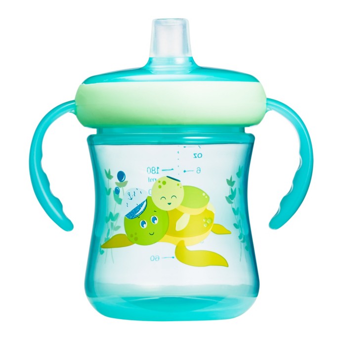 VASO THE FIRST YEARS Y6664 ANTIDERRAME CHUPETE SILICONA 207ML CON ASAS MULTICOLOR - 3