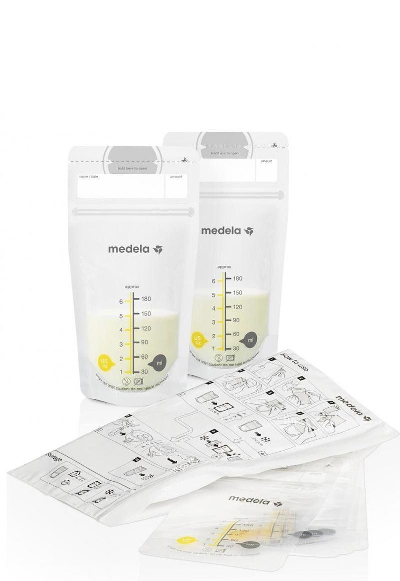 BOLSAS PARA ALMACENAR LECHE MATERNA MEDELA 0080404 TRANSPARENTE 25U - 1