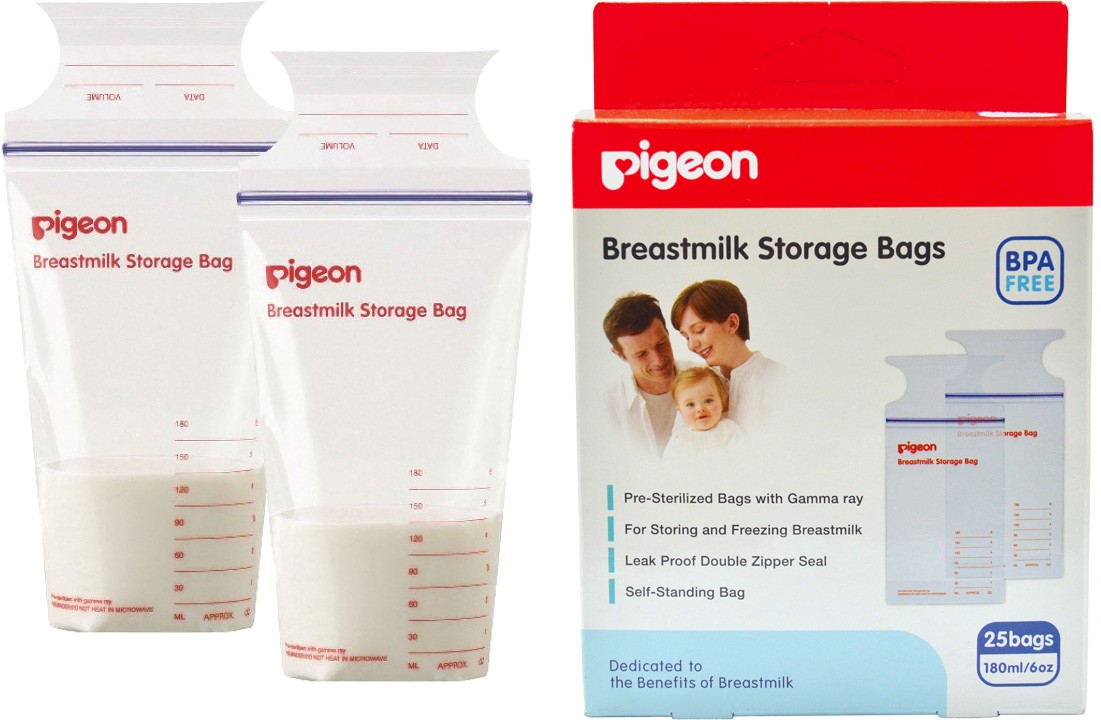 BOLSAS ALMACENAJE DE LECHE MATERNA 25U 180 ML PIGEON - 1