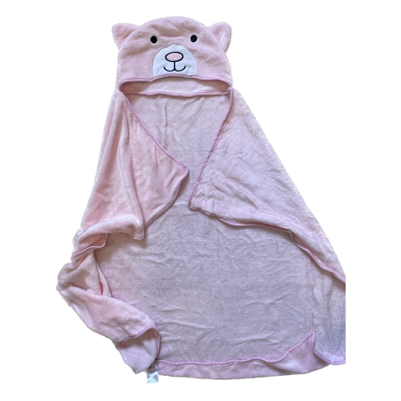 MANTITA PELLITOS OSO ROSA CON CAPUCHA - 2