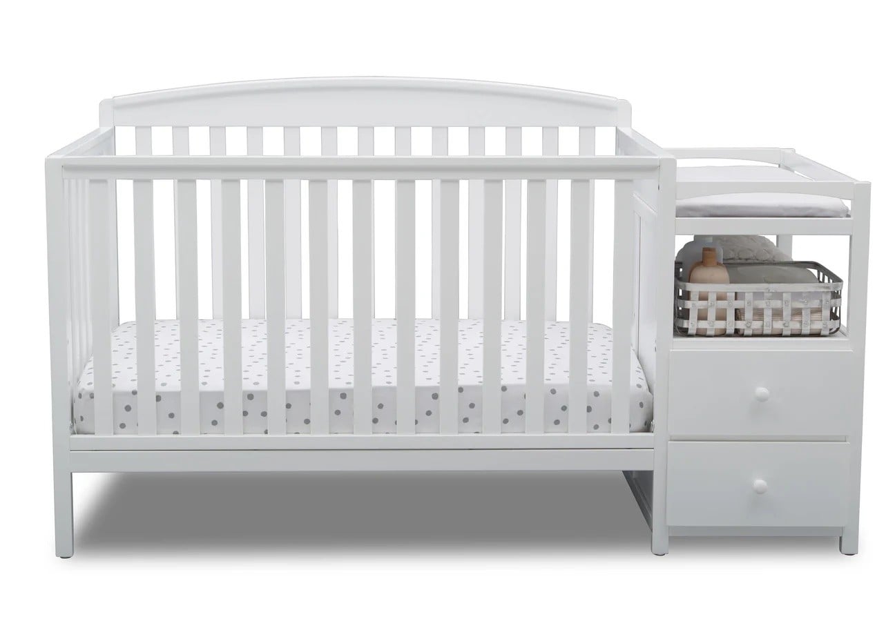 CUNA CONVERTIBLE DELTA CHILDREN 74804-100 MADERA BLANCO Y MUDADOR ROYAL - 2