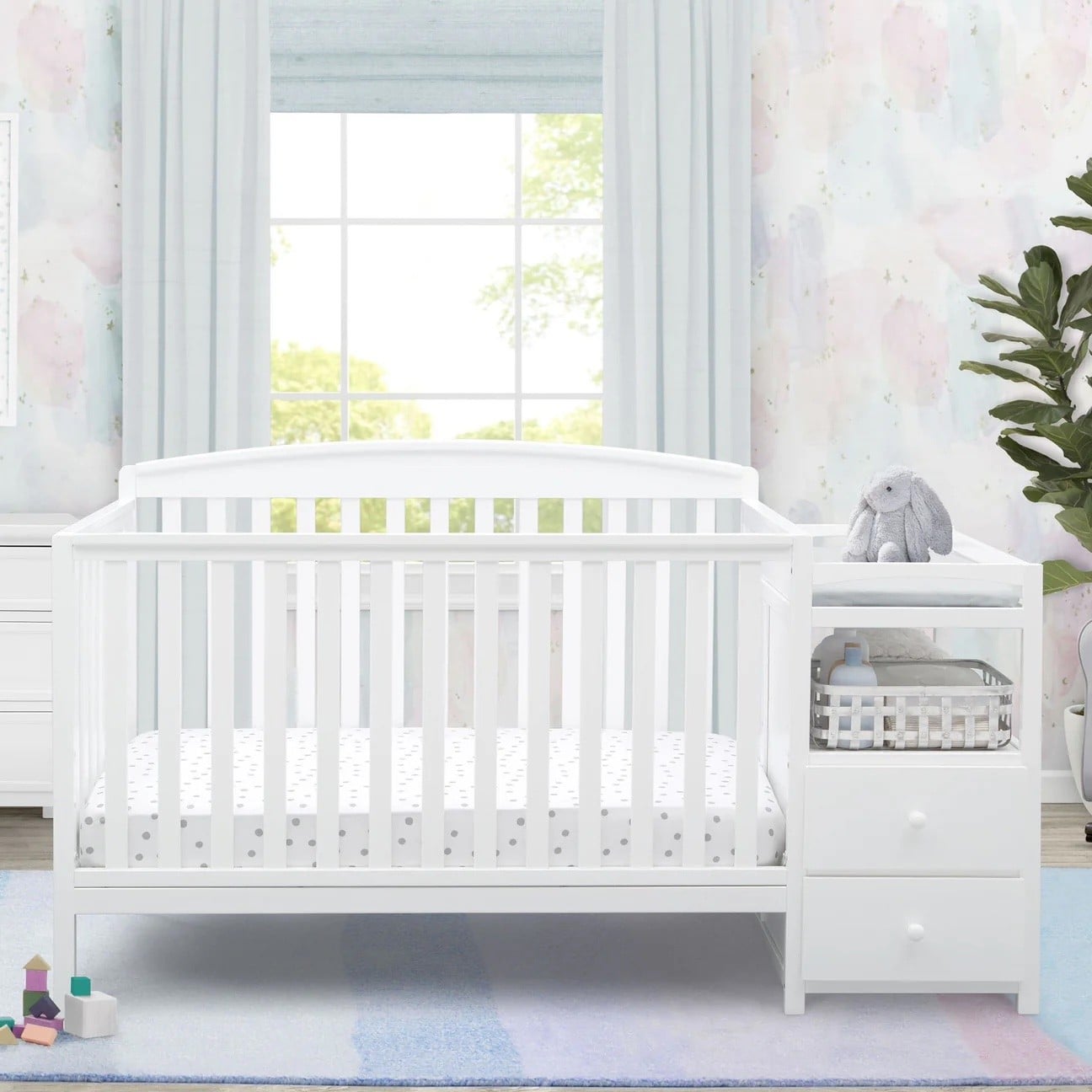 CUNA CONVERTIBLE DELTA CHILDREN 74804-100 MADERA BLANCO Y MUDADOR ROYAL - 4