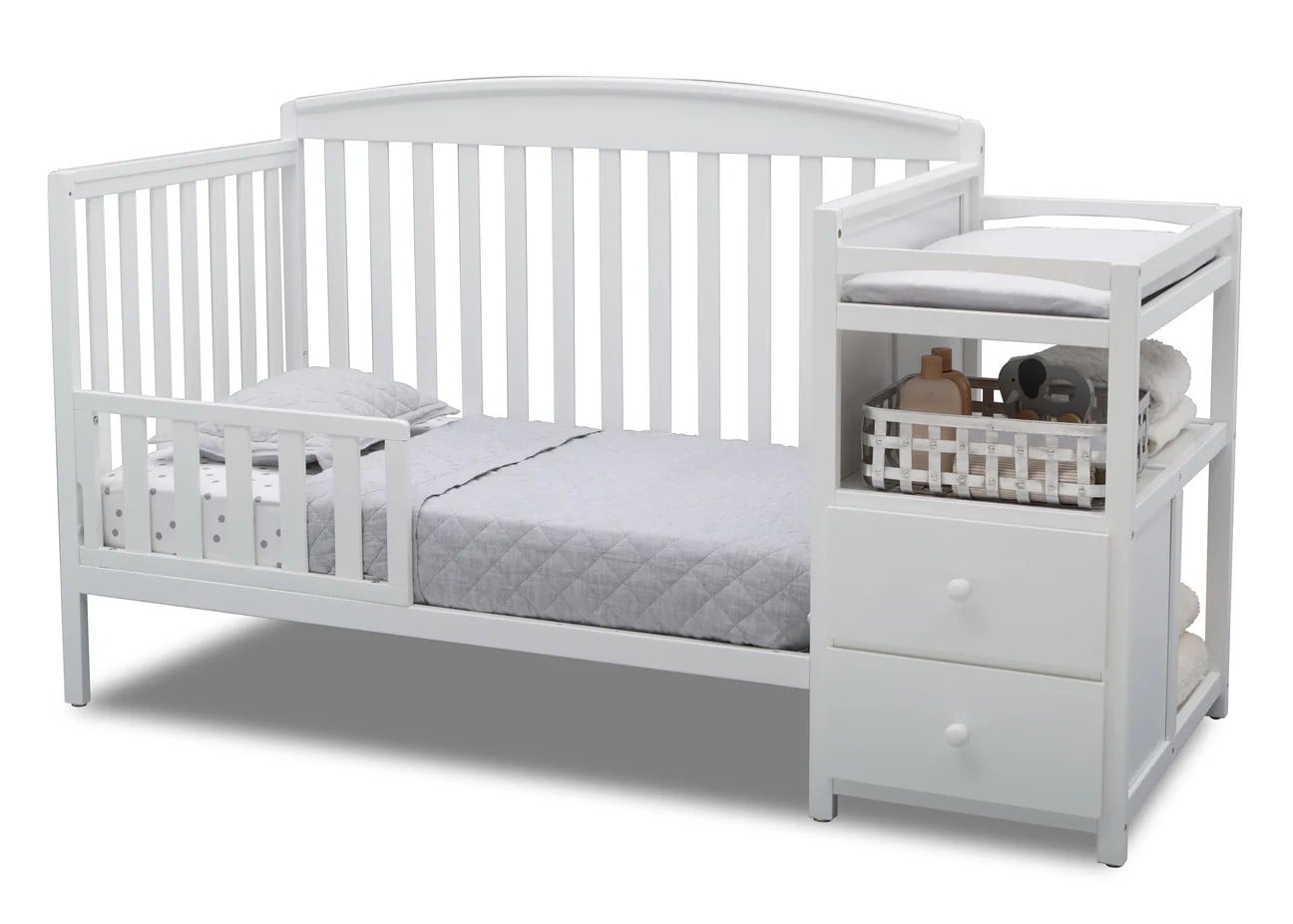 CUNA CONVERTIBLE DELTA CHILDREN 74804-100 MADERA BLANCO Y MUDADOR ROYAL - 6