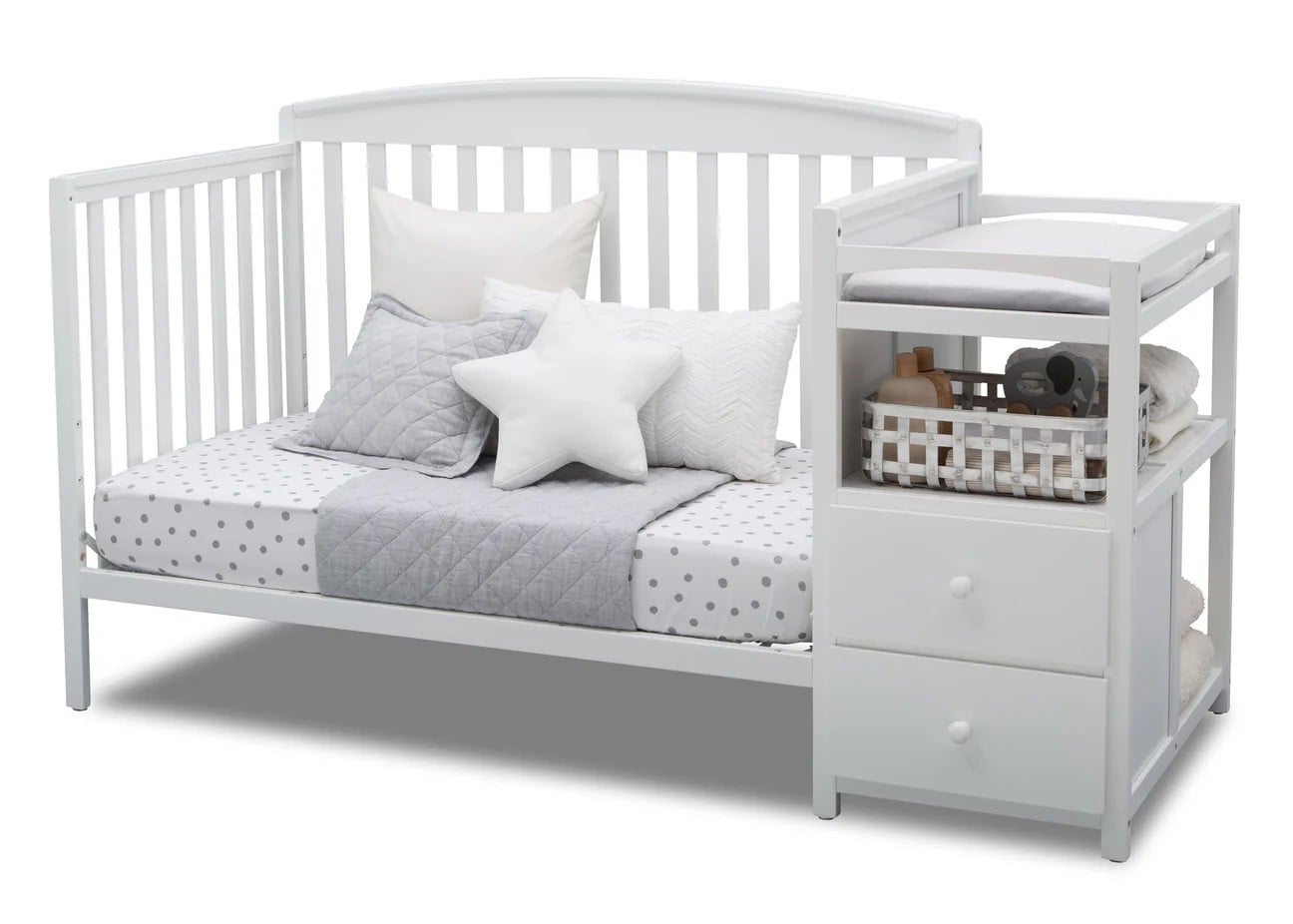 CUNA CONVERTIBLE DELTA CHILDREN 74804-100 MADERA BLANCO Y MUDADOR ROYAL - 7
