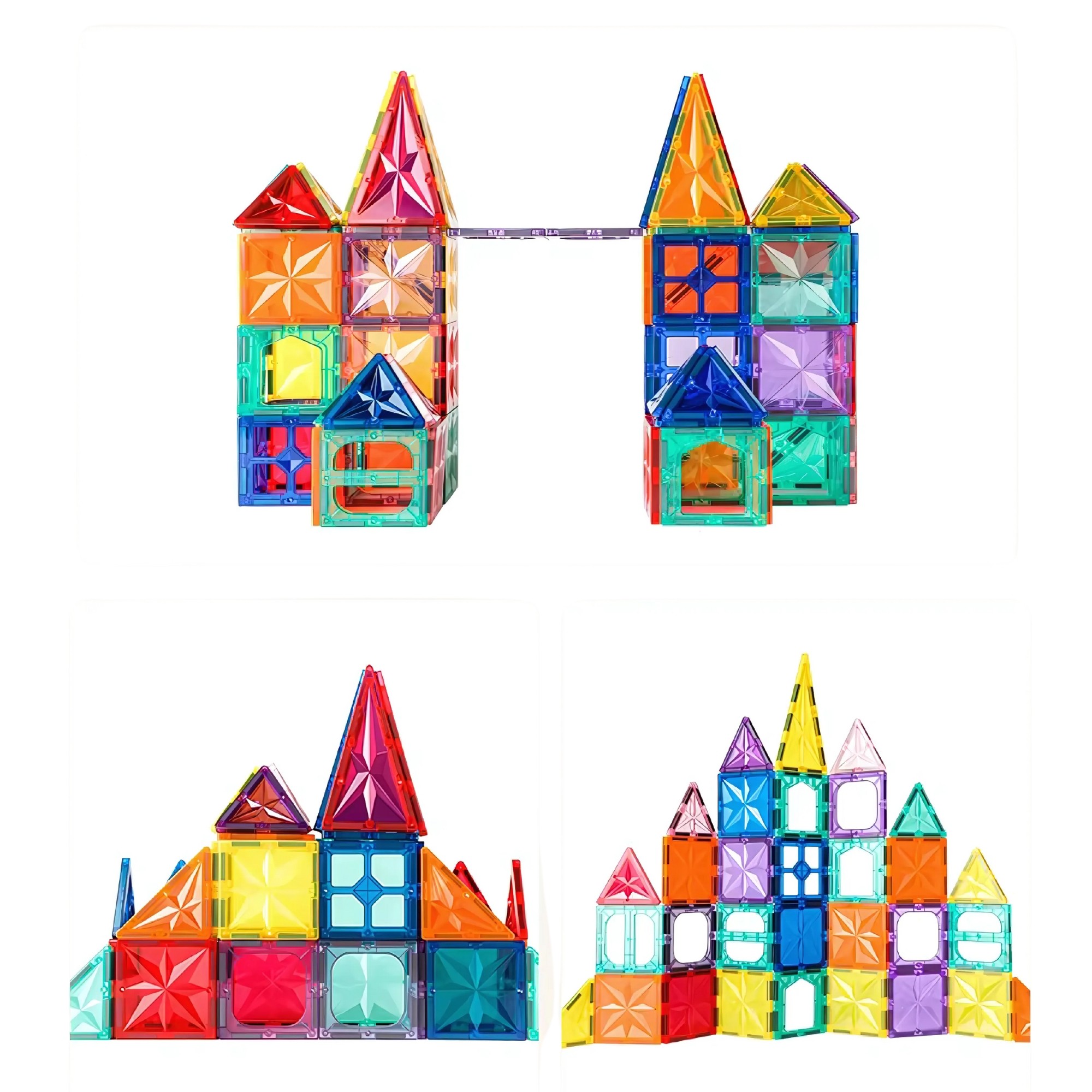 MAGNÉTICOS DIDÁCTICOS 4D PARA CONSTRUCCIÓN ONSHINE MULTICOLOR 60 PIEZAS - 4