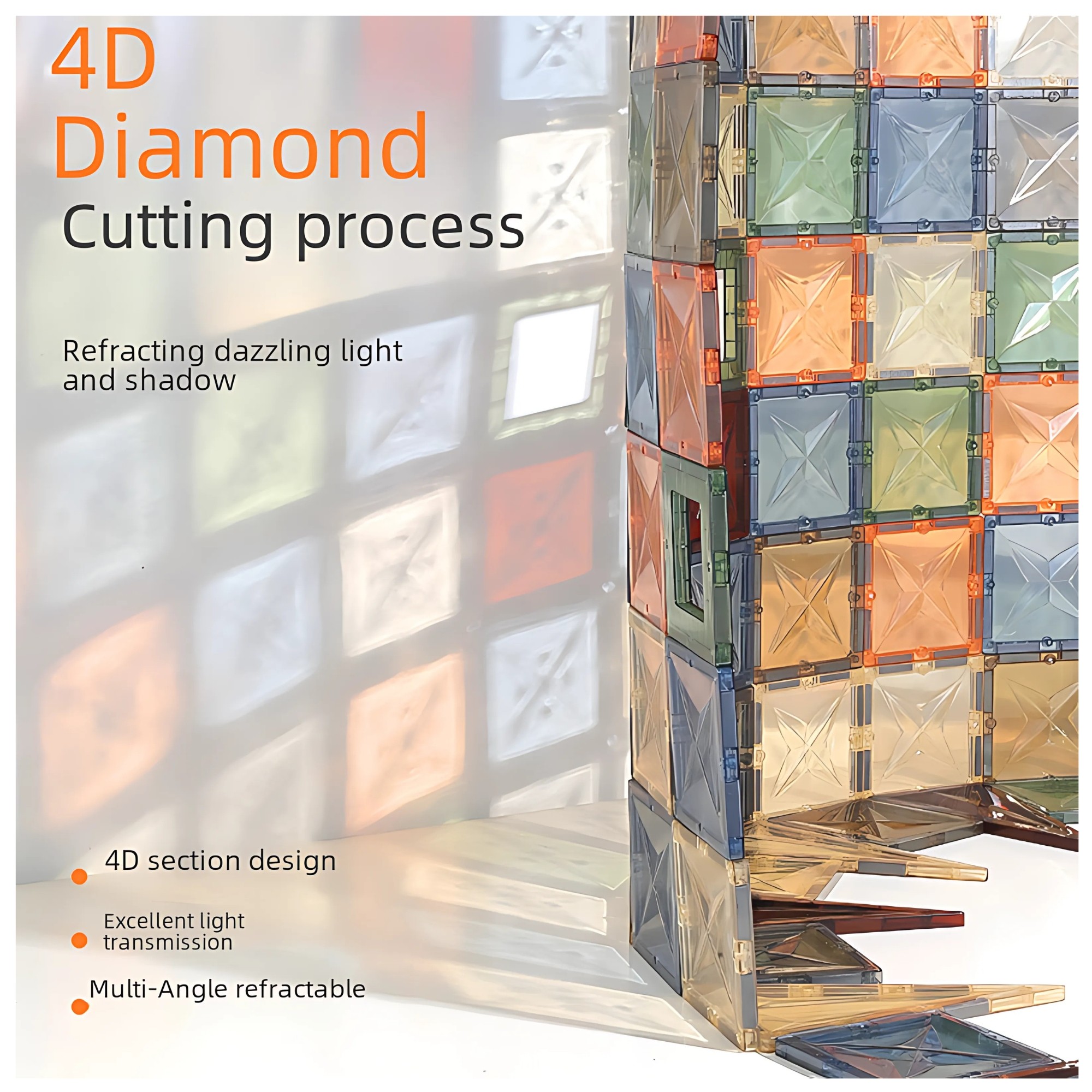 MAGNÉTICOS DIDÁCTICOS 4D PARA CONSTRUCCIÓN ONSHINE MULTICOLOR 60 PIEZAS - 6