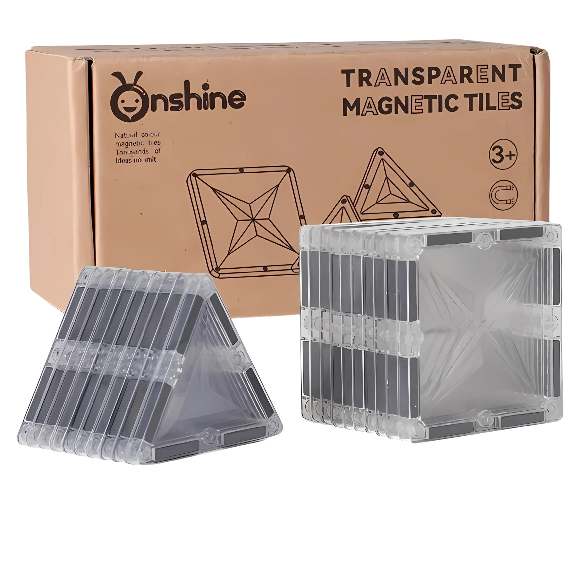 MAGNÉTICOS DIDÁCTICOS 4D PARA CONSTRUCCIÓN ONSHINE TRANSPARENTE 20 PIEZAS S - 1