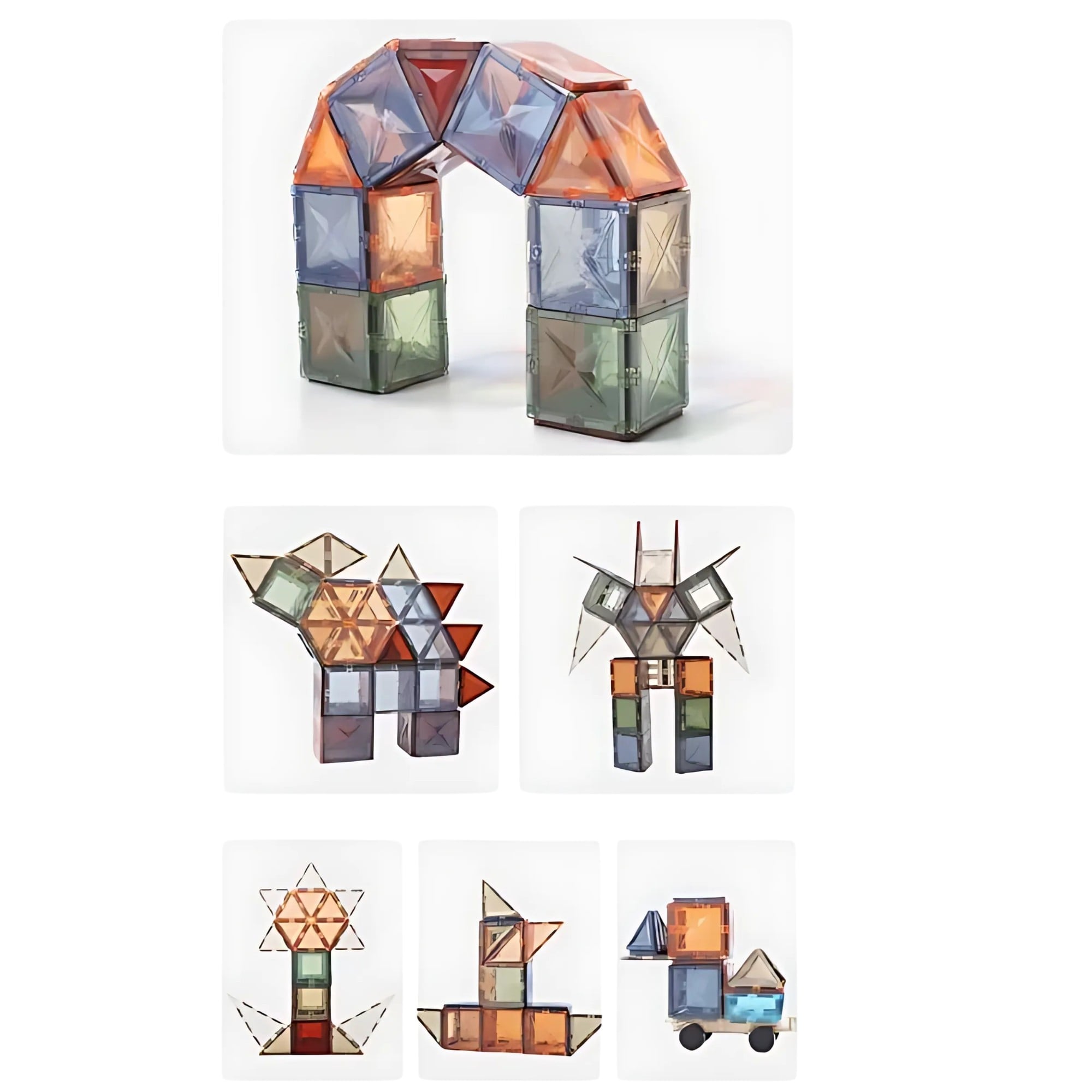 MAGNÉTICOS DIDÁCTICOS 4D PARA CONSTRUCCIÓN ONSHINE TRANSPARENTE 20 PIEZAS S - 3