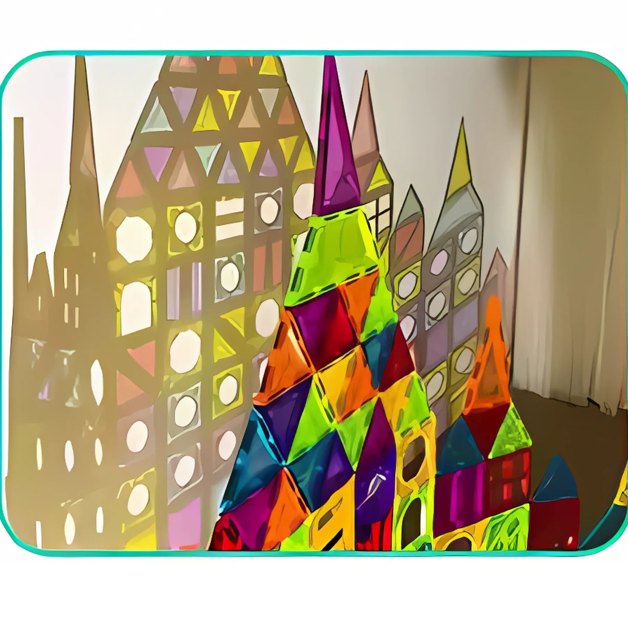 MAGNÉTICOS DIDÁCTICOS 4D PARA CONSTRUCCIÓN ONSHINE MULTICOLOR 100 PIEZAS - 6