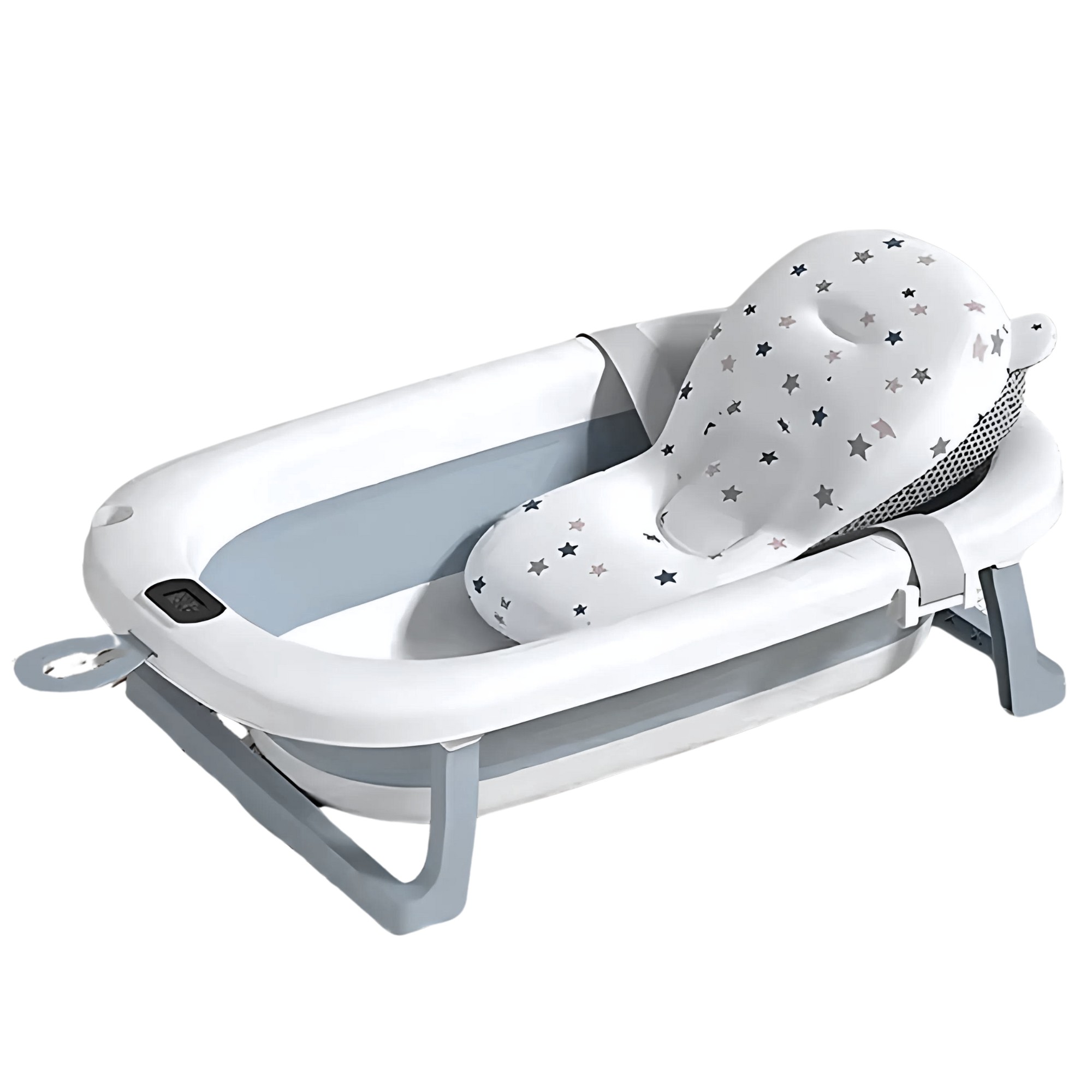 BAÑERA COBABY COB33280-G PLEGABLE CON HAMACA Y TERMOMETRO GRIS - 1