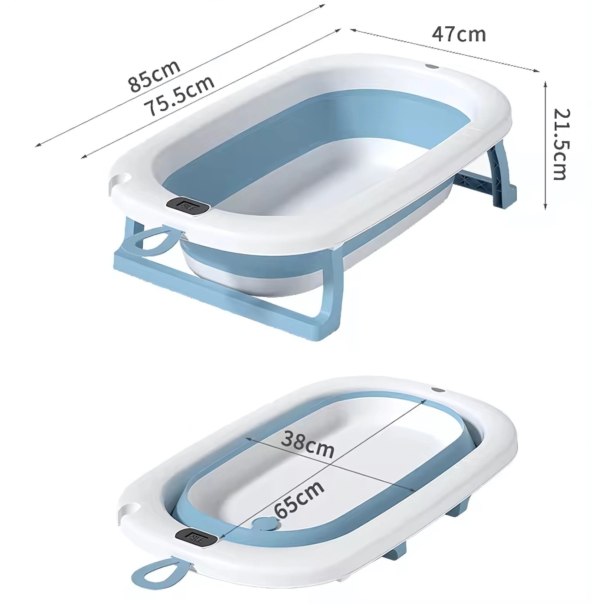 BAÑERA COBABY COB33280-G PLEGABLE CON HAMACA Y TERMOMETRO GRIS - 4
