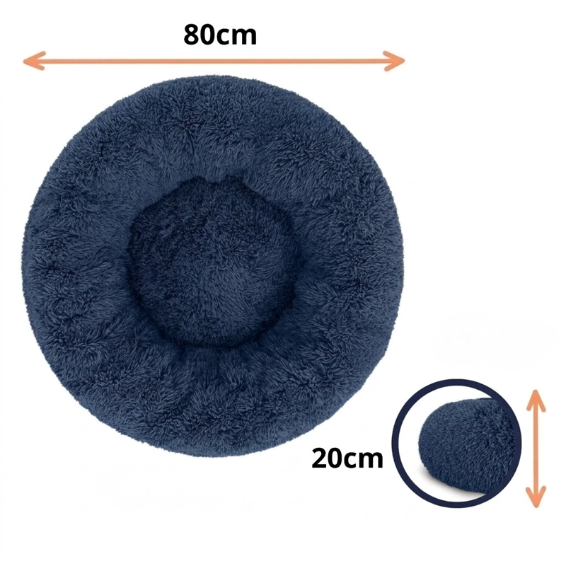 CAMA PARA MASCOTAS 80X80 AZUL  CALIDAD SUPERIOR - 6
