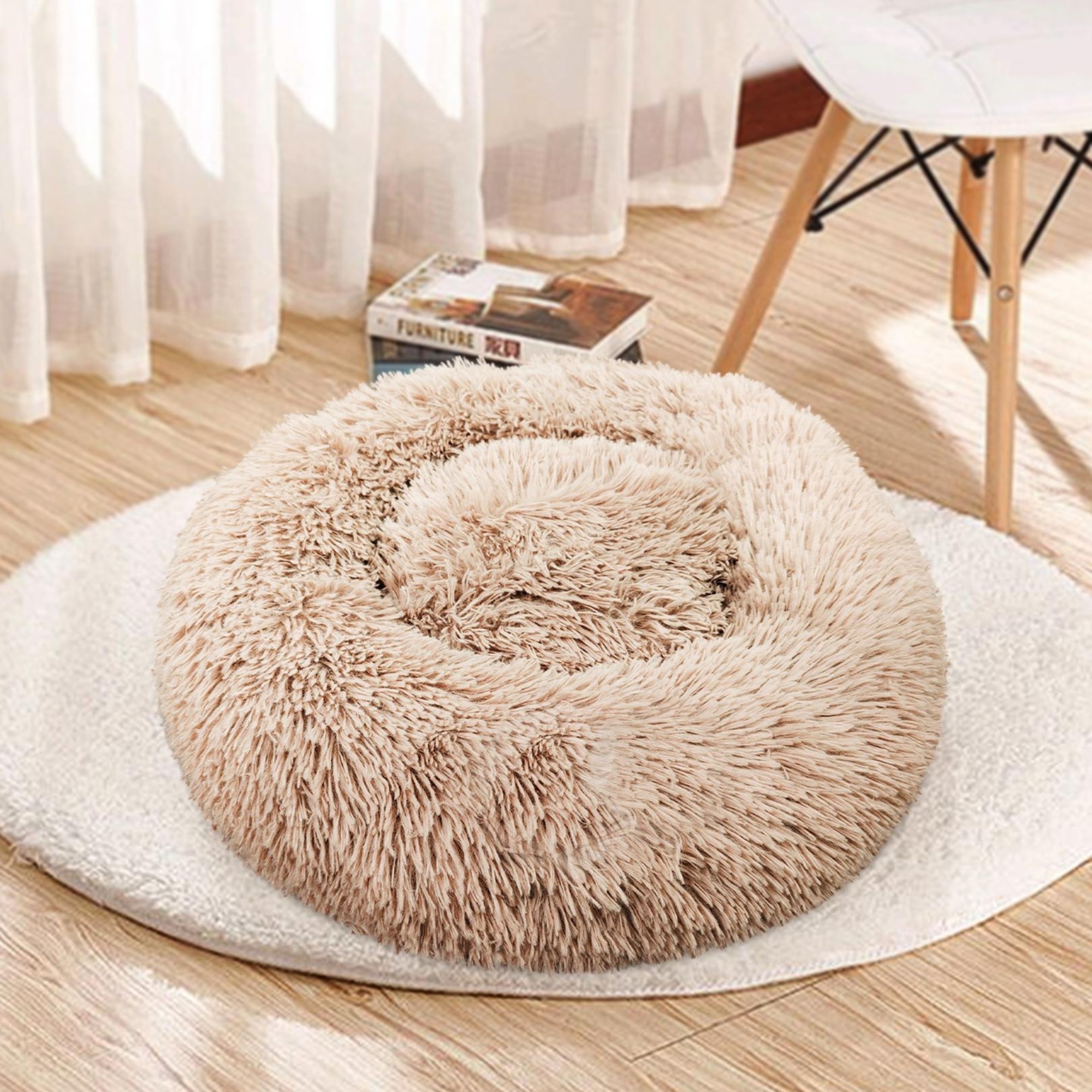 CAMA PARA MASCOTAS 60X60 CAFE  CALIDAD SUPERIOR - 10