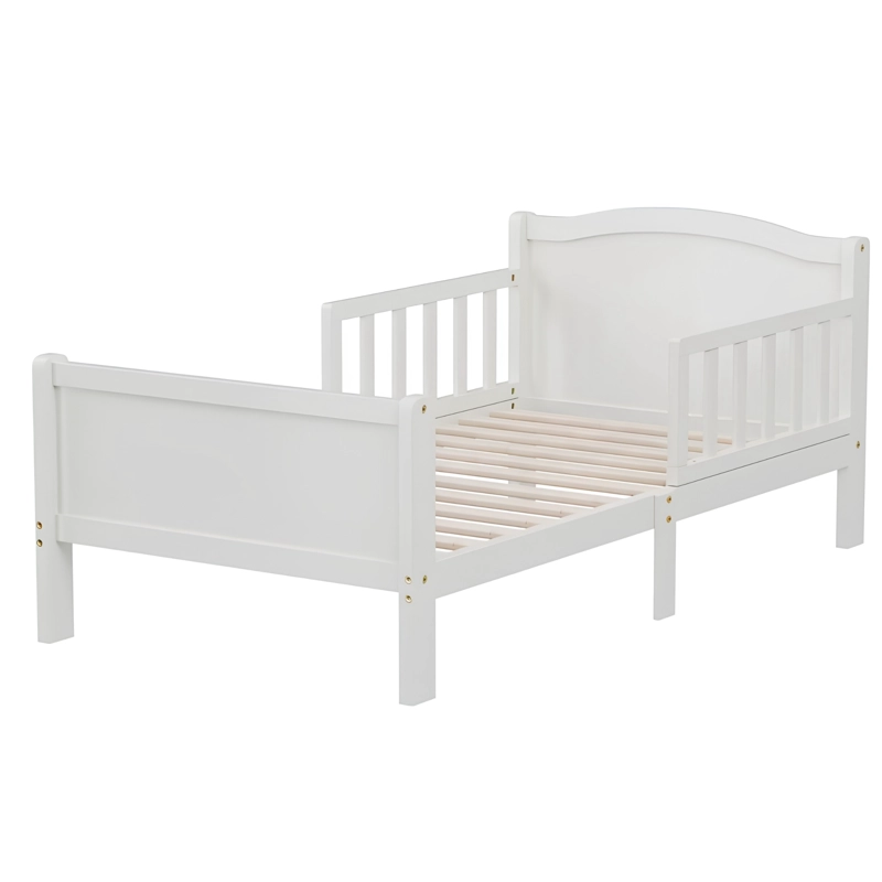 CAMA DE TRANSICION MADERA SOLIDA 140X70 NEWEN BLANCA - 4