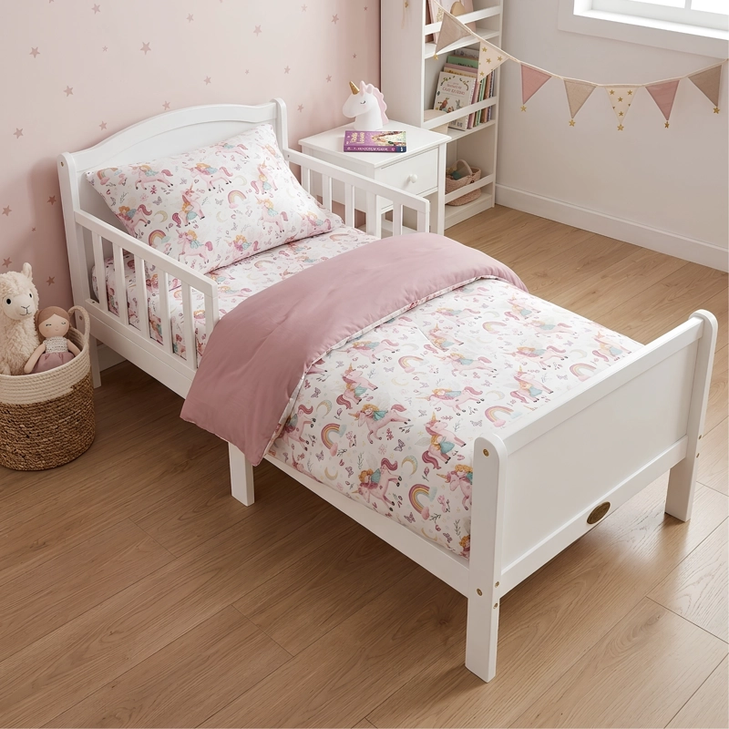 CAMA DE TRANSICION MADERA SOLIDA 140X70 NEWEN BLANCA - 6