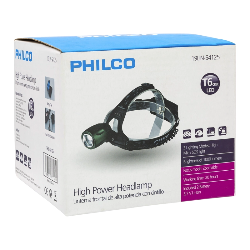 CINTILLO LED TIPO CREE BAT 18650 X 2 - 1