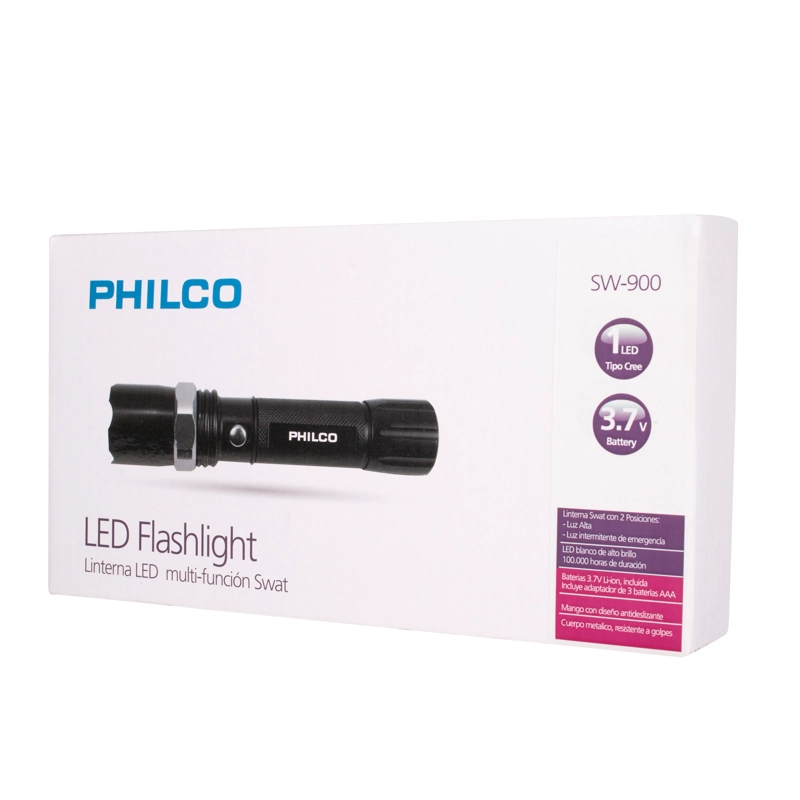 LINTERNA LED PHILCO SWAT 3 WATTS MULTIFUNCION - 4