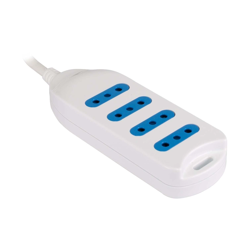 ESTENSIÓN MÚLTIPLE PHILCO 4 POS 5.00 MTS BLANCA - 1