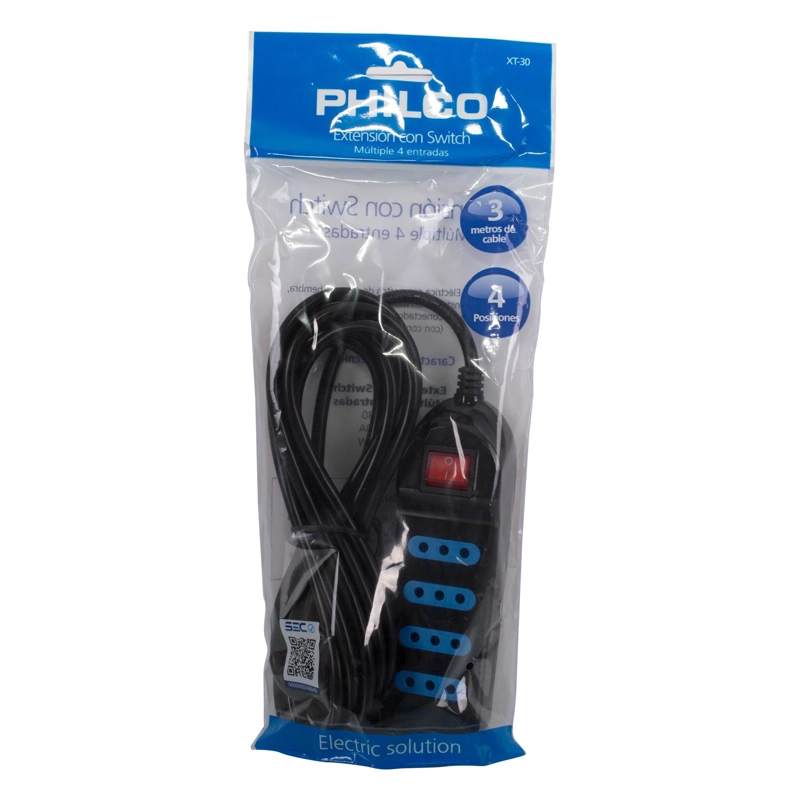 EXTENSION XT30 4 POS COLOR NEGRO - 5