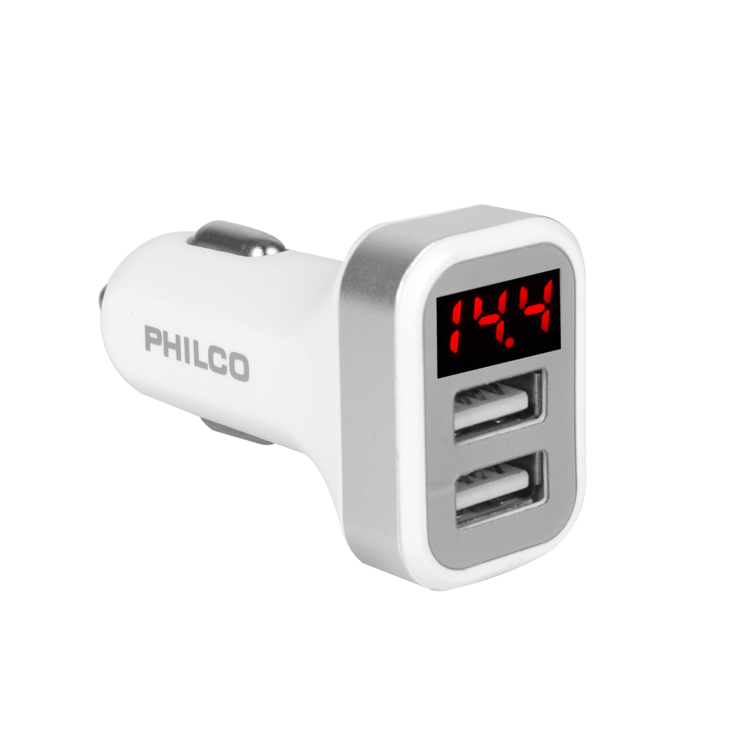 CARGADOR AUTO DOBLE USB CON PANT LED - 3